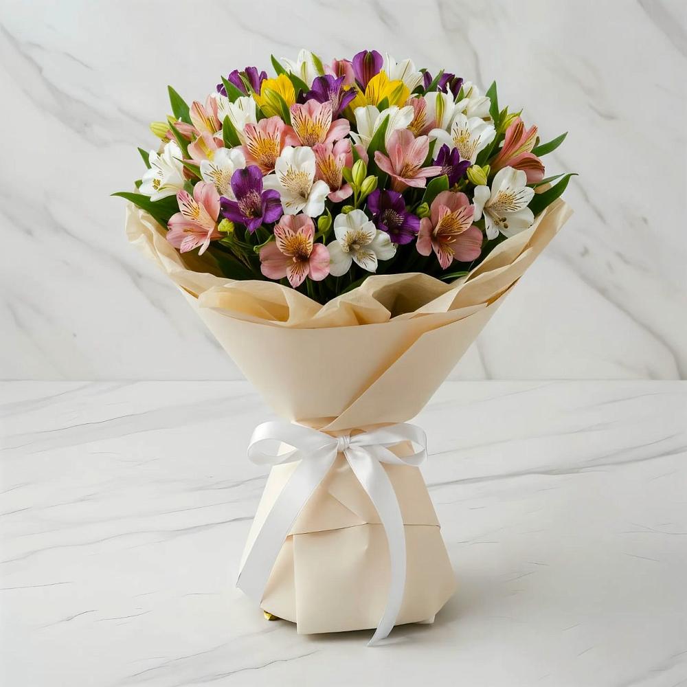 Букет цветов из: Альстромерии в Окуловке