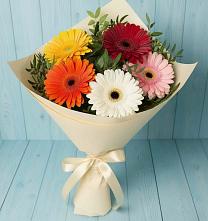 Букет цветов из:  Герберы #REPLACE_PRED# Окуловке