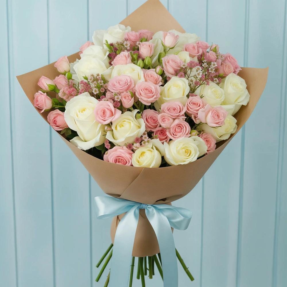 Букет цветов из: Розы в Окуловке