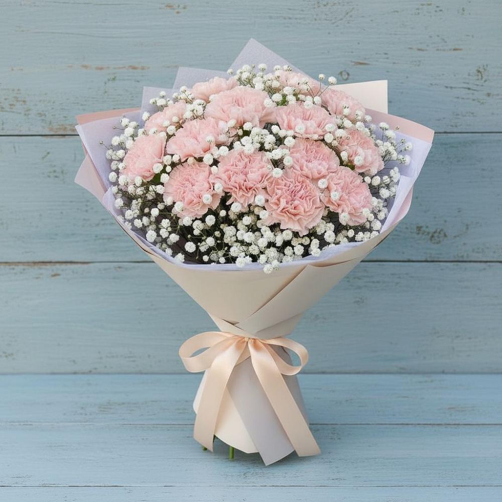 Букет цветов из: Гвоздики в Окуловке