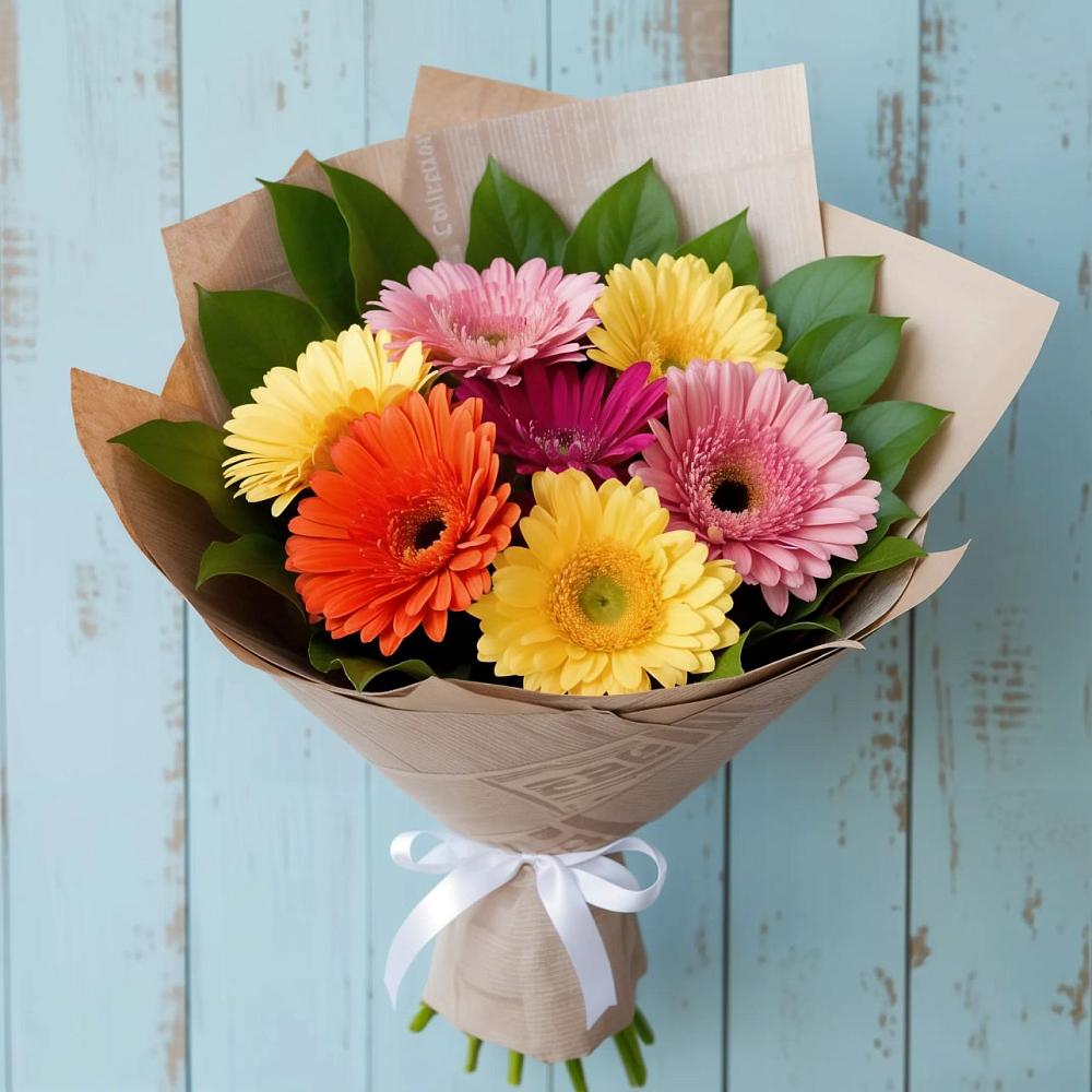 Букет цветов из: Герберы в Окуловке