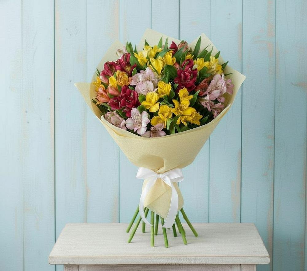 Букет цветов из: Альстромерии в Окуловке