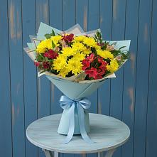 Букет цветов из:  Альстромерии и Хризантемы в Окуловке