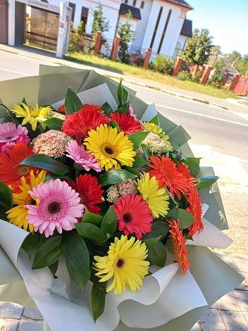 Букет цветов из: Герберы в Окуловке